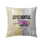 Outdoor pillow with serene Cat-Cow Pose design.